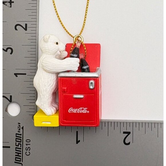 Vintage Coca-Cola Polar Bear Christmas Tree Ornament With Mini Cooler & Bottles - Picture 3 of 9